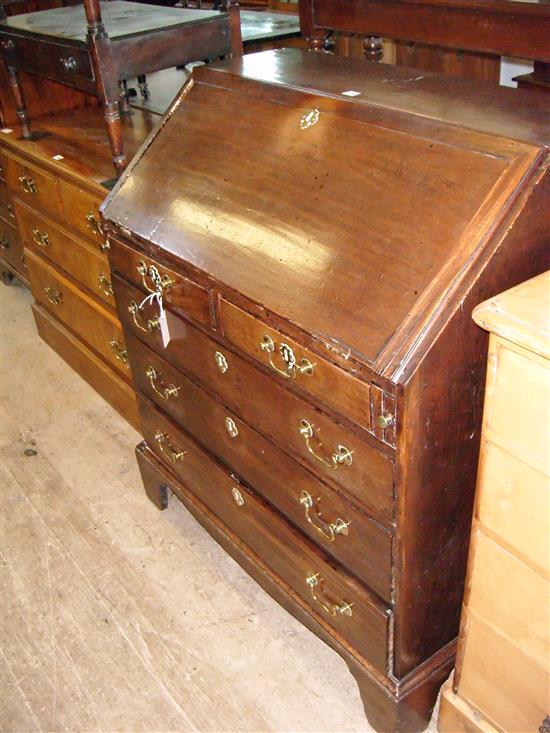 George III mahogany bureau